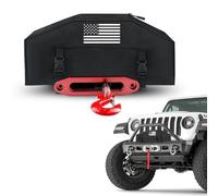 AddSafety 900D Winch Cover with Flag Pattern, Heavy Duty Waterproof Winch Cover fit for Electric Winches 8000-12000lbs, Indoor/Outdoor Winch Accessories