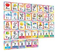 Adduster Alphabet Letters for Wall - ABC Alphabet Poster Classroom Wall Chart Kindergarten Elementary Classroom Decor Daycare Homeschool Supplies (Write Badly)