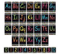 Adduster Bulletin Board Letters - ABC Alphabet Poster Classroom Decorating Set Toddler English Poster Kindergarten Elementary Classroom Nursery Home Wall Decoration (Blackboards)