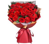 ADDWel 24 Forever Real Roses Bouquet, Fresh Flowers Delivery, Eternal Rose Gifts for Women, Wife, Girlfriend& Mum on Christmas, Valentine's Day, Anniversary& Mother's Day