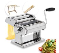 ADE High-Quality Manual Pasta Machine, 7 Dough thicknesses for Lasagna, Spaghetti fettucine, with Extras: Pasta Dryer and Cleaning Brush, Stainless Steel Pasta Maker, Pasta Machine, Pasta Dough