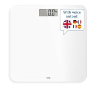 ADE Talking Personal Scales Digital | Particularly High Load Capacity up to 250 kg | Body Scales with Voice Output in 5 Languages | Very Large Display | Ideal for Blind, Visually Impaired and Seniors