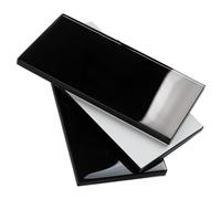 Adedeo Glass Subway Tile Black 3 x 6 Inch Glass Backsplash for Kitchen Backsplash Bathroom Shower Wall Pack of 32 Sheets