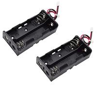 Adeept 2Pcs 2 Slots 18650 Battery Holder Case with Wire and 2.54mm JST Connector, Batteries Connected in Series 7.4V, Solderless 3.7V Battery Storage Box Holder for DIY Projects