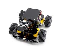 Adeept 4WD Mecanum Wheel Smart Car Kit for Raspberry Pi 5/4B/3B/3B+(Board Not Included), Line Tracking, Light Tracing, Obstacle Avoidance, Servo Motor, OLED Display, LED Dot Matrix Display