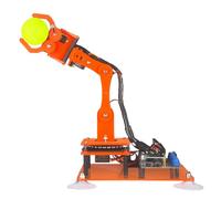 Adeept 5-DOF Robot Arm Programmable STEM Kit with OLED Display - DIY Robot Building Kit Orange Compatible with Arduino IDE