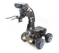 Adeept PiCar Pro V2 Robotics Kit(Raspberry Pi NOT Included), Smart Car with 4-DOF Robotic Arm for Pi 5/4/3, 1080P HD Camera, OpenCV, Obstacle Avoidance, Line Tracking, OLED, USB-C Charging, with Digit
