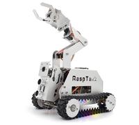 Adeept RaspTank Metal Smart Car Kit for Raspberry Pi 5/4B/3B/3B+(Board Not Included), Tank Tracked Robot with 4-DOF Robotic Arm, OpenCV, Obstacle Avoidance, Line Tracking, with Digital Tutorials