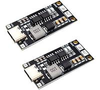 Adeept Type C BMS 2S 2A 18650 21700 3.7V Lithium Battery Charge Board Step-Up Boost Li-Po Polymer USB C To 8.4V (2PCS)