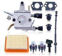 Adefol Carburettor Kit for Stihl FS120 FS200 FS020 FS202 FS300 FS350 Brush Cutter Carburetor with Gasket Air Filter Fuel Hose Primerball Pump