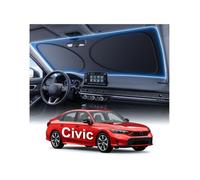 Adefor 2026 Upgraded Windshield Sun Shade for Honda Civic [Precision Custom Fit, Superior UV & Heat Block] Cooling Tech Fabric, Durable Foldable with Storage Bag, Fits 2000-2026