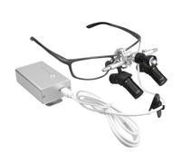Adegbojo 4X/5X/6X Ergo Loupes,with 5W LED Light,Bend Head Adjustable Magnifying Glasses,Ergonomic Binocular Magnifier 350-450mm Adjustable Brightness (6X)