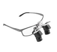 Adegbojo 5 X Ergonomic Binocular Loupes,Wide View Bend Head Adjustable 48 ° Magnifying Glasses Magnifier 350-450mm Adjustable Working Distance