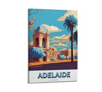 Adelaide Australia Vintage Travel Poster Wall Art Painting Canvas Living Room Prints Bedroom Decor Artworks 12x18inch(30x45cm)