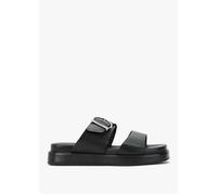 Adele Black Leather Sandals - Black Leather / 7
