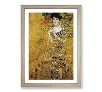 Adele Bloch-Bauer by Gustav Klimt Framed Print | A2 Oak Framed Wall Art | Ready to Hang | Modern Historical Picture | Living Room Bedroom Lounge Office