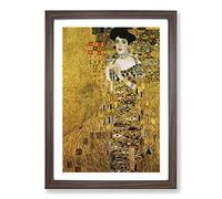 Adele Bloch-Bauer by Gustav Klimt Framed Print | A2 Walnut Framed Wall Art | Ready to Hang | Modern Historical Picture | Living Room Bedroom Lounge Office