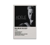 Adele Rolling in The Deep Album Cover Aesthetic Limited Posters Signed Rapper Music Posters Dorm Decor Bedroom Posters Print Canvas Wall Art Room Teen and Girls 12x18inch(30x45cm) Unframe-Style