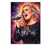 Adele Signed Poster Print - Limited Edition Autograph Fan Gift - Collectible Memorabilia Art Style Wall Art Merchandise (A4 Unframed)