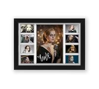 Adele Signed Poster Print - Limited Edition Autograph Fan Gift - Collectible Memorabilia Merchandise (Framed A4 (30x21cm))