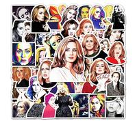 Adele Singer Vinyl Decal Stickers - Set of 50 Die-Cut - Suitable for Laptops, Phones, Cases, Walls, Luggage, Books, and Water Bottles