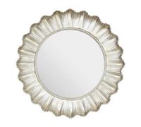 Adelere Champagne Scallop Round Wall Mirror