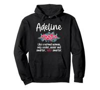 Adeline Meaning Wife Girlfriend Definition Adeline Pullover Hoodie, Adult Unisex, Black, X-Large