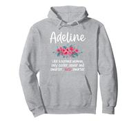 Adeline Meaning Wife Girlfriend Definition Adeline Pullover Hoodie, Adult Unisex, Heather Grey, Large