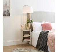 Adeline Ribbed Adjustable Bedside Floor Lamp