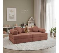 Adell Freestanding Upholstered Foam Sofa For Living Room With Loose Cushions Width 130Cm Depth 65Cm Red