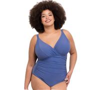 ADELLA Underwired Plunge Control Swimsuit Calypso Womens Ladies Sport Beach Swimwear Mediterranean Blue Cup Size 38F