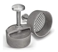 ADELMANN EDELSTAHLTECHNIK Professional burger press, hamburger press, diameter 100 mm, aluminium - patty ejector, non-stick coating, cast aluminium press for perfect burgers, hamburgers, pattie maker