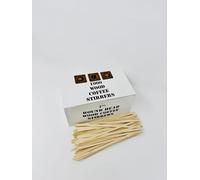 Adems 1000 x Long Wooden Round Head Coffee/Tea/Hot or Cold Drinks Stirrers 7" - Disposable Biodegradable