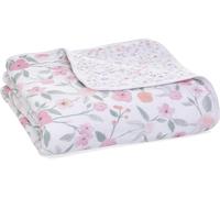 aden + anais 100% Cotton Muslin Dream Blanket, 120x120cm, Ideal Newborn Nursery & Cot Blankets for Baby Girls & Boys, Toddler & Infant Bedding, Shower & Registry Gift, ma fleur