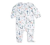 aden + anais Baby Comfort Knit Footie One Piece, Newborn & Infant Long Sleeve Onesie, Super Soft Cotton Rich Bodysuit with Zip for Babies, 6-9 months, Keep Rising
