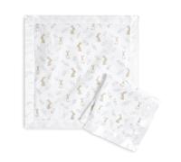 aden + anais blushing bunnies Security Blanket - Pack of 2 | Square Soft & Breathable 100% Cotton Muslin with Satin Trim Throw | Unisex Shower Gift