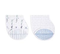 aden + anais Burpy Baby Bib, 100% Cotton Muslin, 4 Layer Multi Use Burping Cloth, Super Soft & Absorbent Burp Rag for Infants, Newborns and Toddlers, Rising Star 2 Count (Pack of 1)