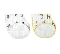 aden + anais Burpy Baby Bib, 100% Cotton Muslin, 4 Layer Multi Use Burping Cloth, Super Soft & Absorbent Burp Rag for Infants, Newborns and Toddlers, 2 Pack, Jungle Jam