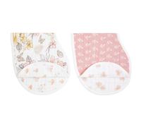 aden + anais Burpy Baby Bib - Earthly Star, 2 Pack | 100% Cotton Muslin, 4 Layer Burping Cloth, Feeding & Dribble | Super Soft & Absorbent Burp Rag N