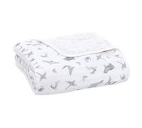 aden + anais Dream Blanket, 100 Percent Organic Cotton Muslin Blankets for Girls & Boys, Ideal Lightweight Newborn Nursery & Crib Blanket, Map The Stars (ADBO10006)