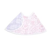 aden + anais Essentials 100% Cotton Muslin Burpy Bib - Multi-Use, Absorbent 4-Layer Burp Cloth, Drool Cloth and Full-Coverage Snap-Closure Baby Bib, 22.5” X 11”, Single, Damsel