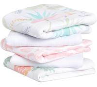 aden + anais essentials 100% Cotton Muslin Musy Squares, Multi-use Baby Cloths for Girls & Boys, 60x60cm, Ideal Newborn & Infant Nursing Set, Perfect Shower Gifts, 5 Pack, tropicalia