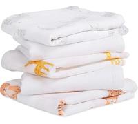 aden + anais essentials 100% Cotton Muslin Musy Squares, Multi-use Baby Cloths for Girls & Boys, 60x60cm, Ideal Newborn & Infant Nursing Set, Perfect Shower Gifts, 5 Pack, safari babes