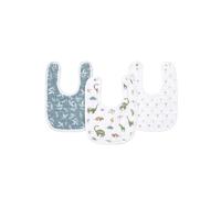 aden + anais? Essentials 3 Pack Cotton Muslin Baby Snap Bibs Dino Jungle