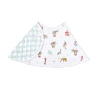 aden + anais essentials baby burpy baby bib, 100% cotton muslin, soft absorbent 4 layers, multi-use burp cloth and bib, 22.5” x 11”, single, eleph