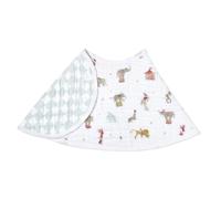 aden + anais essentials baby burpy baby bib, 100% cotton muslin, soft absorbent 4 layers, multi-use burp cloth and bib, 22.5? x 11?, single, elephant