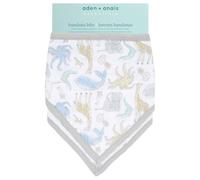 aden + anais essentials Bandana Baby Bib, 100% Cotton Muslin, 3 Layer Burp Cloth, Super Soft & Absorbent for Infants, Newborns and Toddlers, Adjustable with Snaps, 2 Pack, natural history