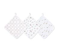 aden + anais Essentials Classic Washcloth Set, Super Soft 100% Cotton Muslin, 3-Pack, Country Floral