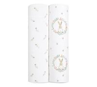 aden + anais™ essentials cotton muslin 2 pack swaddle blanket elephant circus (Blushing bunnies)