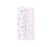 aden + anais™ essentials cotton muslin 2 pack swaddle blanket elephant circus (Country floral)